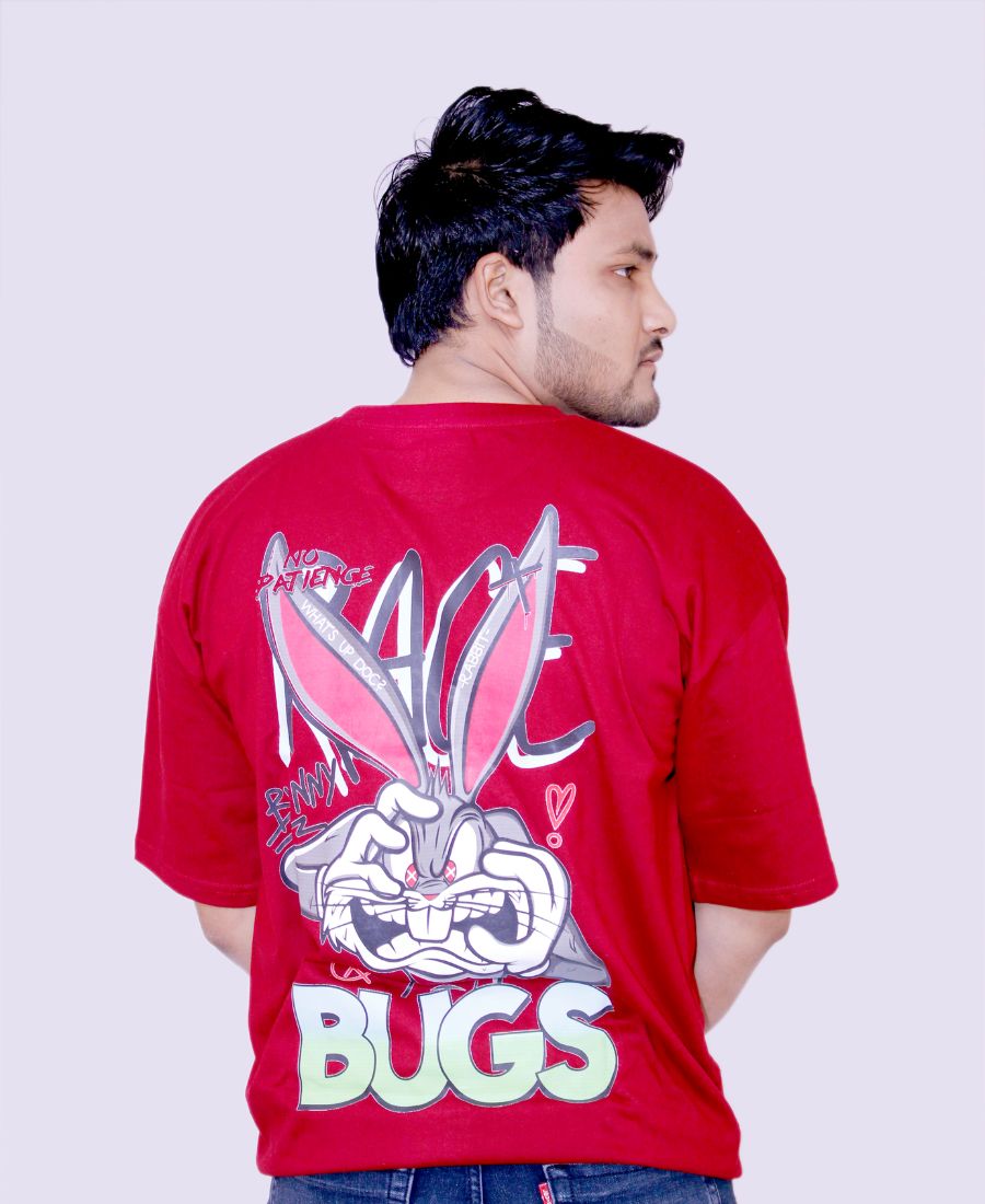 BUGS Red Unisex Hoodie for Men and Women